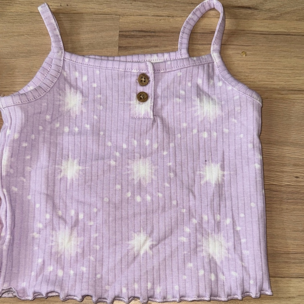 Carter's Pink Floral and Purple Striped Camisoles - Picture 2 of 16